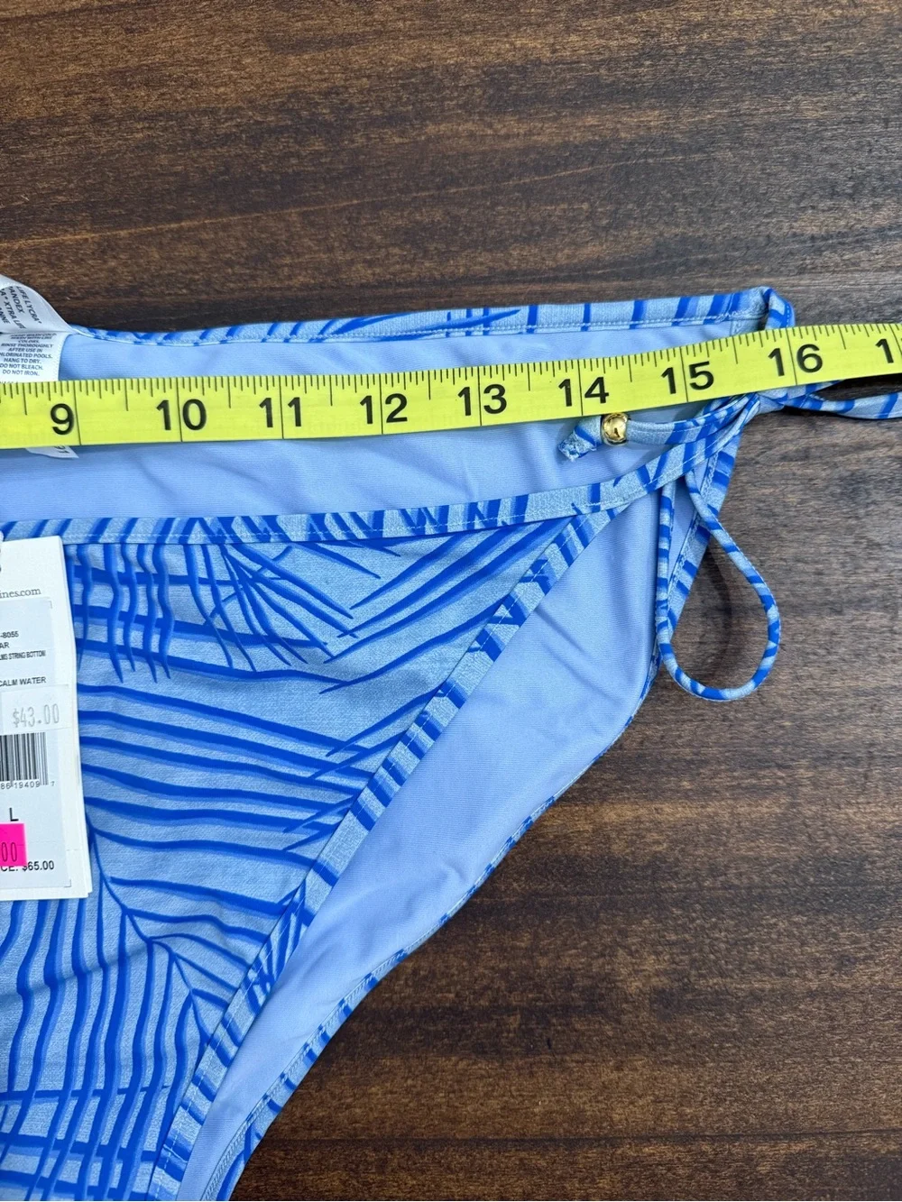 Vineyard Vines Light Blue Palm-Print Bikini Bottom